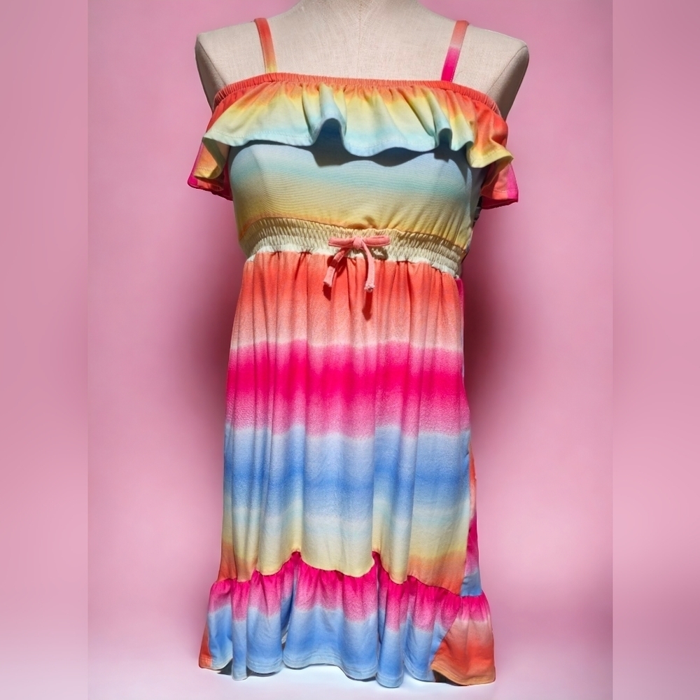 Star Ride Girls Colorful Dress Ruffle [XL] - Picture 3 of 3
